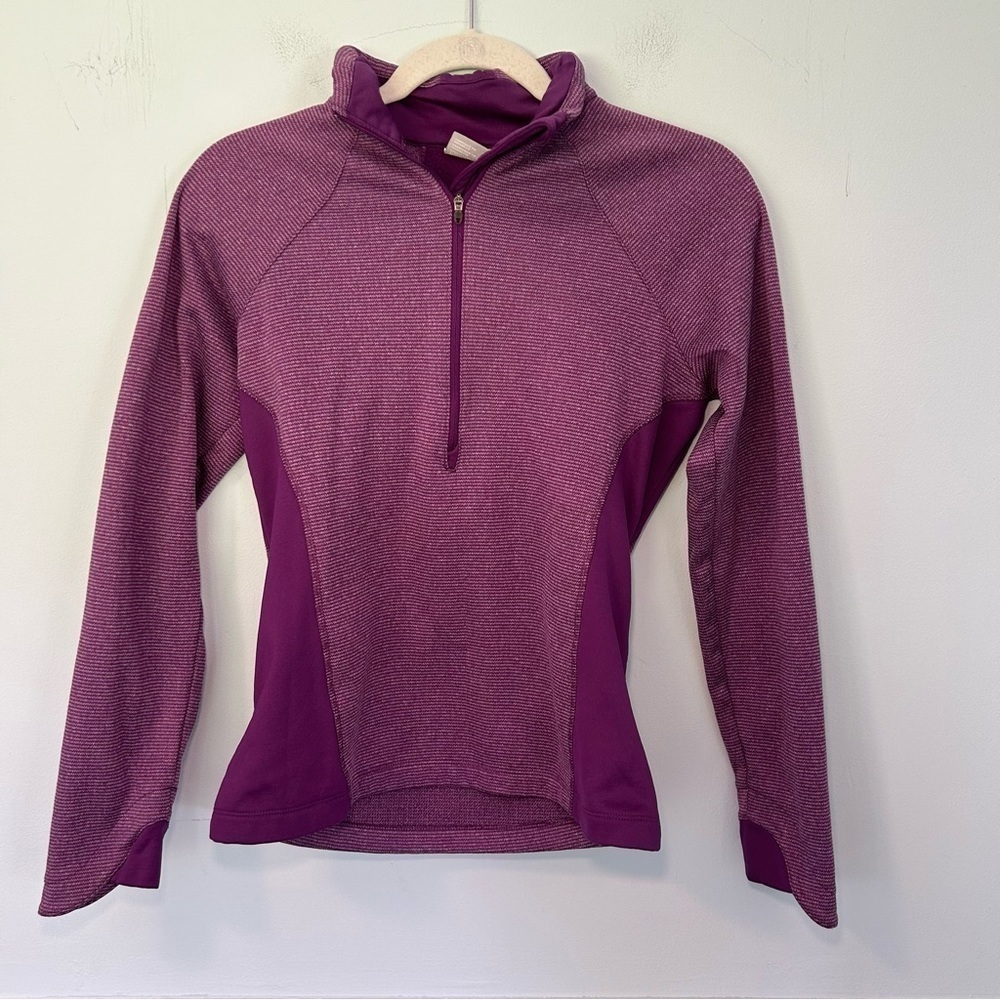 Columbia Purple Quarter Zip Long Sleeve Pullover Size XS